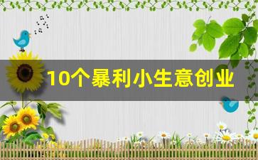 10个暴利小生意创业_5千元小投资加盟店