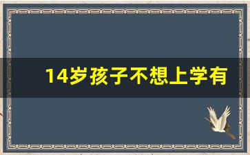 14岁孩子不想上学有什么出路