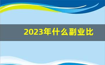 2023年什么副业比较挣钱_如何做副业