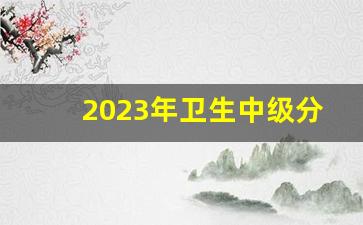 2023年卫生中级分数线_四川基层卫生中级分数线2023