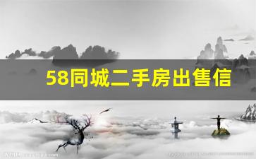 58同城二手房出售信息查询