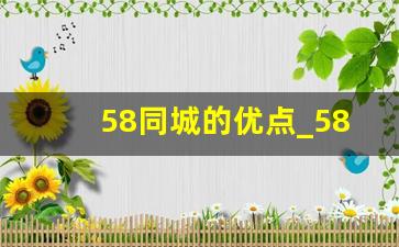 58同城的优点_58同城在线签约利弊分析