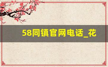 58同镇官网电话_花镇电话