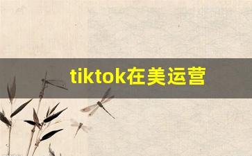 tiktok在美运营_tiktok店铺星期几业绩好