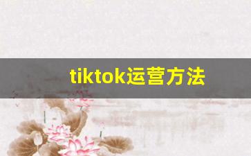 tiktok运营方法