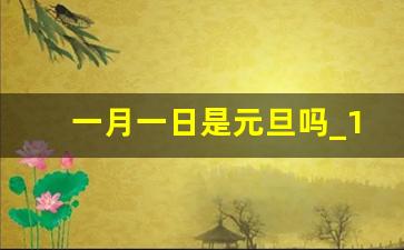 一月一日是元旦吗_1月1日是什么节