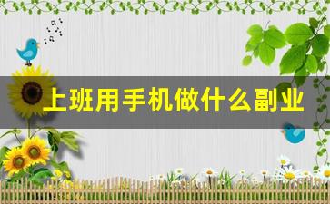 上班用手机做什么副业