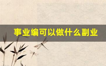 事业编可以做什么副业_事业单位可以做的兼职