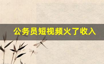公务员短视频火了收入合法吗