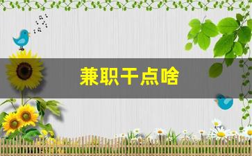 兼职干点啥