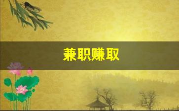兼职赚取