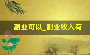 副业可以_副业收入有哪些