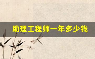 助理工程师一年多少钱_助理工程师有什么用