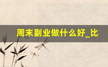 周末副业做什么好_比较正规的周六日兼职怎么找
