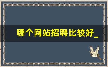 哪个网站招聘比较好_现在招聘哪个网站比较好