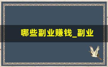 哪些副业赚钱_副业