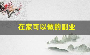 在家可以做的副业