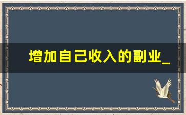 增加自己收入的副业_下班后干点什么挣钱