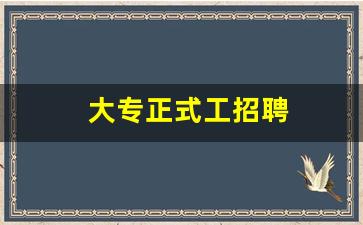 大专正式工招聘