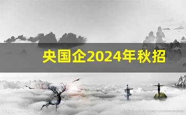 央国企2024年秋招信息及报名方式_央企应届生招聘信息网