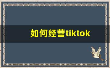 如何经营tiktok小店