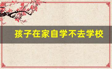 孩子在家自学不去学校上学可以吗