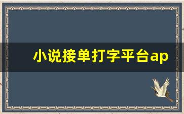 小说接单打字平台app_小说录入打字官方