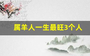 属羊人一生最旺3个人