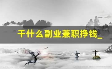 干什么副业兼职挣钱_副业项目