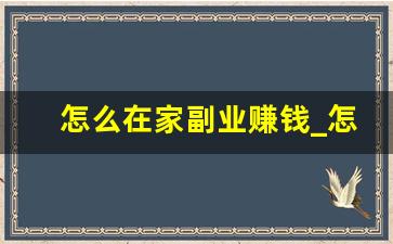 怎么在家副业赚钱_怎么在家挣钱