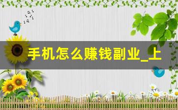 手机怎么赚钱副业_上班族干什么副业赚钱