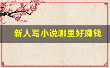 新人写小说哪里好赚钱