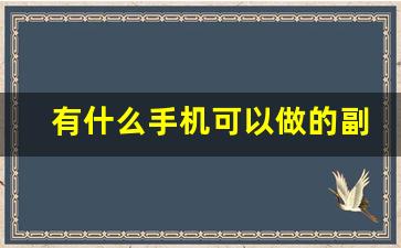 有什么手机可以做的副业