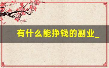有什么能挣钱的副业_经常出差可以做哪些副业