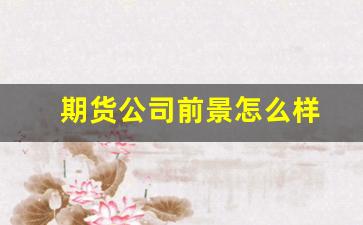 期货公司前景怎么样