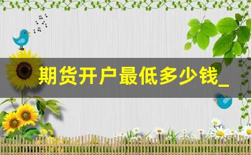 期货开户最低多少钱_期货是全世界公认最难的吗