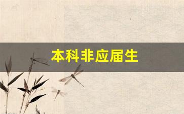 本科非应届生