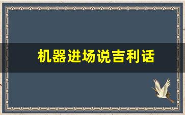机器进场说吉利话