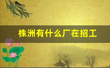 株洲有什么厂在招工