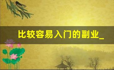 比较容易入门的副业_怎么做副业
