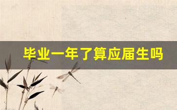 毕业一年了算应届生吗