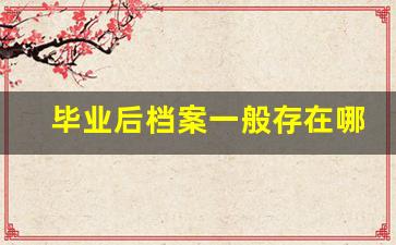 毕业后档案一般存在哪里_毕业生如何查询自己的档案去向