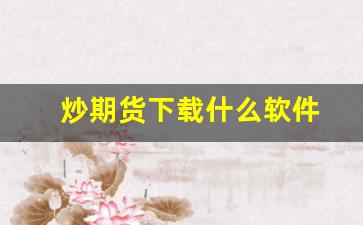 炒期货下载什么软件