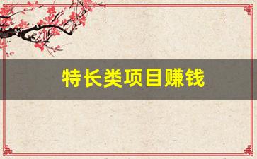 特长类项目赚钱