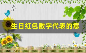 生日红包数字代表的意思大全_微信生日快乐红包封面