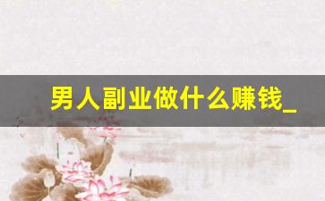 男人副业做什么赚钱_一个让你和他一起赚钱的男人