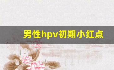 男性hpv初期小红点照片