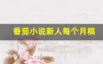 番茄小说新人每个月稿费多少_番茄小说稿费怎么算