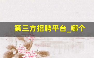 第三方招聘平台_哪个招聘软件招人最快