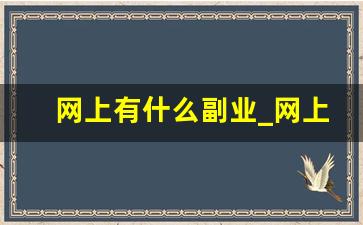 网上有什么副业_网上副业哪个平台最好